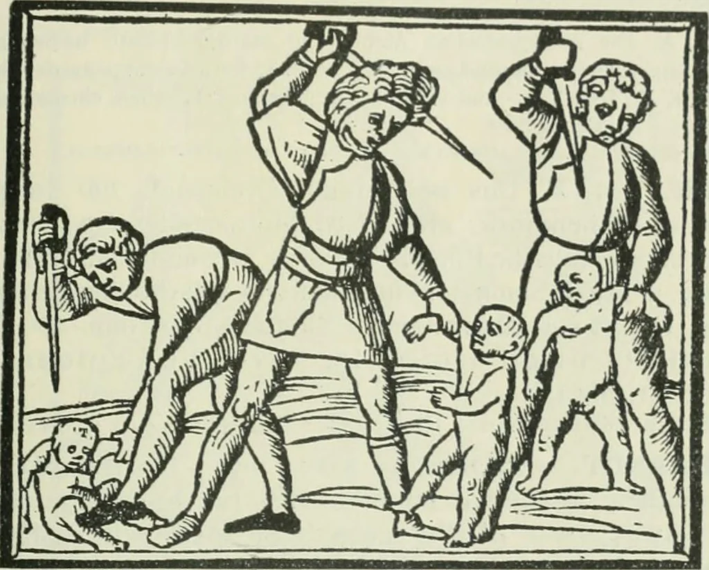 An illustration from Catalogue of an important library of rare and valuable books; incunabula typographica, mostly in original bindings; illustrated books of the XVIth and XVIIIth century; early Americana; Standard works on the fine arts; bibles and liturgical books; fine bindings; Judaica; early books on geography, etc., including Hypnerotomachia Poliphili, 1499; Schatzbehalter, 1491; Terentius, Venezia, 1497; Valturius, 1483; Dürers Hroswitha, Proportion a.o. Holbeins Dance of Death, 1538; The first Holbein Bible; Theuerdank, 1519; Monument du Costume; Janscha-Ziegler, Rheinansichten, etc, 1900, leaf 136