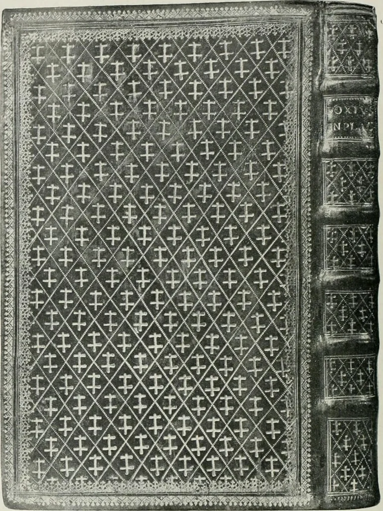 An illustration from Catalogue of an important library of rare and valuable books; incunabula typographica, mostly in original bindings; illustrated books of the XVIth and XVIIIth century; early Americana; Standard works on the fine arts; bibles and liturgical books; fine bindings; Judaica; early books on geography, etc., including Hypnerotomachia Poliphili, 1499; Schatzbehalter, 1491; Terentius, Venezia, 1497; Valturius, 1483; Dürers Hroswitha, Proportion a.o. Holbeins Dance of Death, 1538; The first Holbein Bible; Theuerdank, 1519; Monument du Costume; Janscha-Ziegler, Rheinansichten, etc, 1900, leaf 157