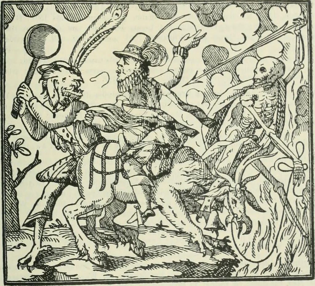 An illustration from Catalogue of an important library of rare and valuable books; incunabula typographica, mostly in original bindings; illustrated books of the XVIth and XVIIIth century; early Americana; Standard works on the fine arts; bibles and liturgical books; fine bindings; Judaica; early books on geography, etc., including Hypnerotomachia Poliphili, 1499; Schatzbehalter, 1491; Terentius, Venezia, 1497; Valturius, 1483; Dürers Hroswitha, Proportion a.o. Holbeins Dance of Death, 1538; The first Holbein Bible; Theuerdank, 1519; Monument du Costume; Janscha-Ziegler, Rheinansichten, etc, 1900, leaf 166