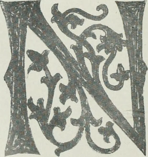 An illustration from Catalogue of an important library of rare and valuable books; incunabula typographica, mostly in original bindings; illustrated books of the XVIth and XVIIIth century; early Americana; Standard works on the fine arts; bibles and liturgical books; fine bindings; Judaica; early books on geography, etc., including Hypnerotomachia Poliphili, 1499; Schatzbehalter, 1491; Terentius, Venezia, 1497; Valturius, 1483; Dürers Hroswitha, Proportion a.o. Holbeins Dance of Death, 1538; The first Holbein Bible; Theuerdank, 1519; Monument du Costume; Janscha-Ziegler, Rheinansichten, etc, 1900, leaf 17