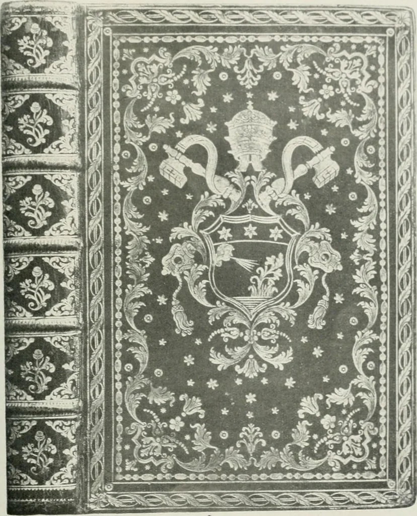 An illustration from Catalogue of an important library of rare and valuable books; incunabula typographica, mostly in original bindings; illustrated books of the XVIth and XVIIIth century; early Americana; Standard works on the fine arts; bibles and liturgical books; fine bindings; Judaica; early books on geography, etc., including Hypnerotomachia Poliphili, 1499; Schatzbehalter, 1491; Terentius, Venezia, 1497; Valturius, 1483; Dürers Hroswitha, Proportion a.o. Holbeins Dance of Death, 1538; The first Holbein Bible; Theuerdank, 1519; Monument du Costume; Janscha-Ziegler, Rheinansichten, etc, 1900, leaf 176