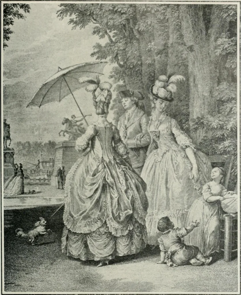 An illustration from Catalogue of an important library of rare and valuable books; incunabula typographica, mostly in original bindings; illustrated books of the XVIth and XVIIIth century; early Americana; Standard works on the fine arts; bibles and liturgical books; fine bindings; Judaica; early books on geography, etc., including Hypnerotomachia Poliphili, 1499; Schatzbehalter, 1491; Terentius, Venezia, 1497; Valturius, 1483; Dürers Hroswitha, Proportion a.o. Holbeins Dance of Death, 1538; The first Holbein Bible; Theuerdank, 1519; Monument du Costume; Janscha-Ziegler, Rheinansichten, etc, 1900, leaf 56
