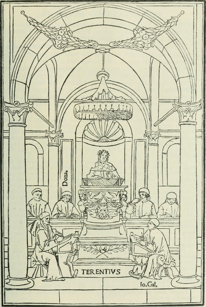 An illustration from Catalogue of an important library of rare and valuable books; incunabula typographica, mostly in original bindings; illustrated books of the XVIth and XVIIIth century; early Americana; Standard works on the fine arts; bibles and liturgical books; fine bindings; Judaica; early books on geography, etc., including Hypnerotomachia Poliphili, 1499; Schatzbehalter, 1491; Terentius, Venezia, 1497; Valturius, 1483; Dürers Hroswitha, Proportion a.o. Holbeins Dance of Death, 1538; The first Holbein Bible; Theuerdank, 1519; Monument du Costume; Janscha-Ziegler, Rheinansichten, etc, 1900, leaf 60