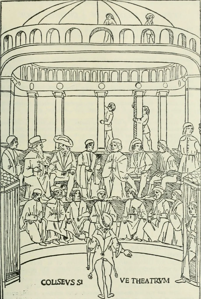 An illustration from Catalogue of an important library of rare and valuable books; incunabula typographica, mostly in original bindings; illustrated books of the XVIth and XVIIIth century; early Americana; Standard works on the fine arts; bibles and liturgical books; fine bindings; Judaica; early books on geography, etc., including Hypnerotomachia Poliphili, 1499; Schatzbehalter, 1491; Terentius, Venezia, 1497; Valturius, 1483; Dürers Hroswitha, Proportion a.o. Holbeins Dance of Death, 1538; The first Holbein Bible; Theuerdank, 1519; Monument du Costume; Janscha-Ziegler, Rheinansichten, etc, 1900, leaf 62