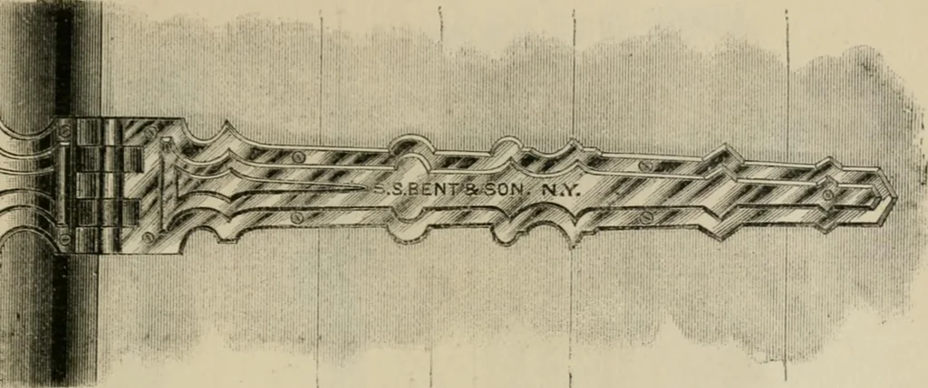 An illustration from Catalogue of improved and patented stable fittings and fixtures, brass, bronzed and nickel plated; poultry yard appliances, dog kennels, door and window guards, &c., &c., 1886, leaf 102