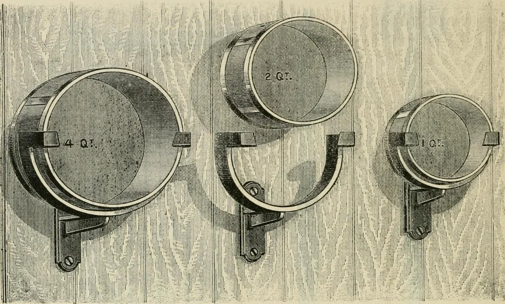 An illustration from Catalogue of improved and patented stable fittings and fixtures, brass, bronzed and nickel plated; poultry yard appliances, dog kennels, door and window guards, &c., &c., 1886, leaf 105
