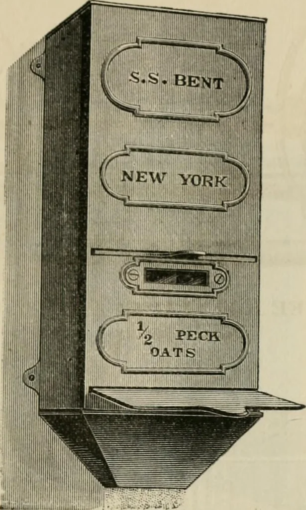 An illustration from Catalogue of improved and patented stable fittings and fixtures, brass, bronzed and nickel plated; poultry yard appliances, dog kennels, door and window guards, &c., &c., 1886, leaf 110
