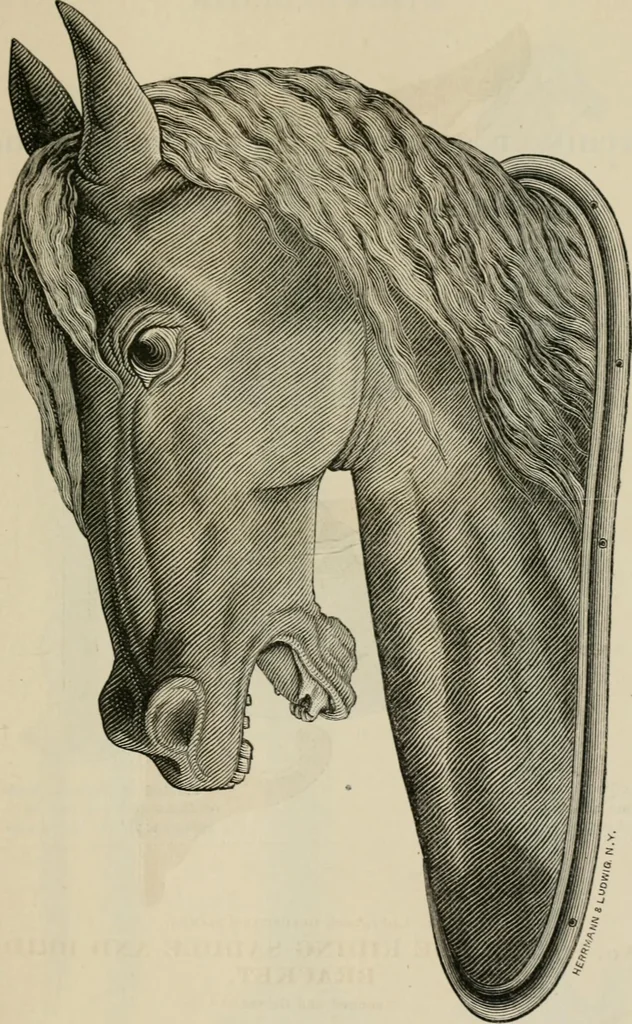 An illustration from Catalogue of improved and patented stable fittings and fixtures, brass, bronzed and nickel plated; poultry yard appliances, dog kennels, door and window guards, &c., &c., 1886, leaf 114