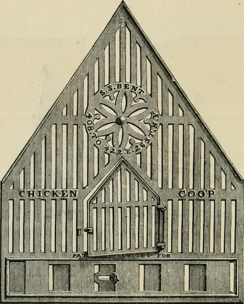 An illustration from Catalogue of improved and patented stable fittings and fixtures, brass, bronzed and nickel plated; poultry yard appliances, dog kennels, door and window guards, &c., &c., 1886, leaf 127