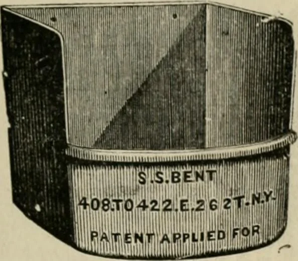 An illustration from Catalogue of improved and patented stable fittings and fixtures, brass, bronzed and nickel plated; poultry yard appliances, dog kennels, door and window guards, &c., &c., 1886, leaf 128