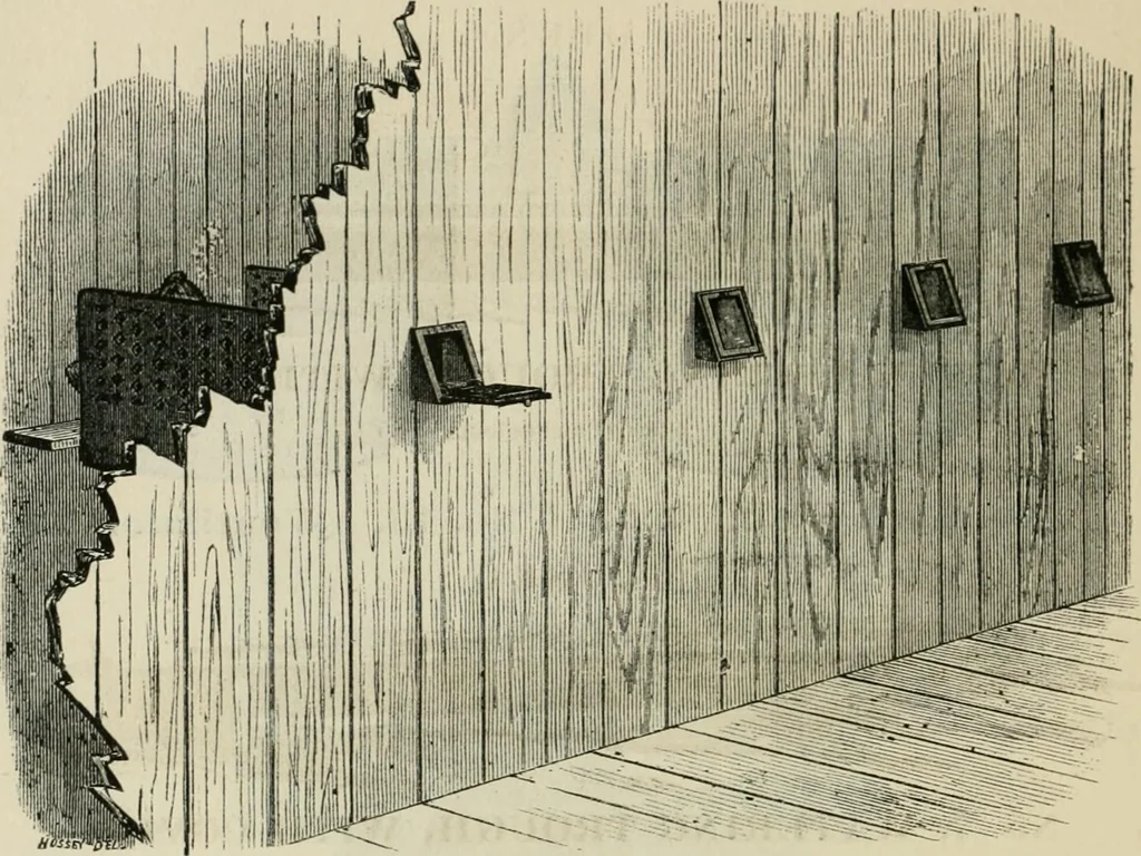 An illustration from Catalogue of improved and patented stable fittings and fixtures, brass, bronzed and nickel plated; poultry yard appliances, dog kennels, door and window guards, &c., &c., 1886, leaf 129