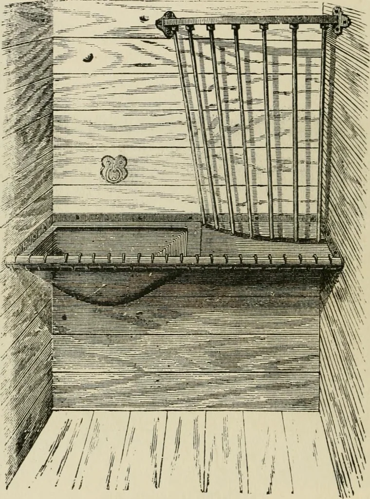 An illustration from Catalogue of improved and patented stable fittings and fixtures, brass, bronzed and nickel plated; poultry yard appliances, dog kennels, door and window guards, &c., &c., 1886, leaf 13