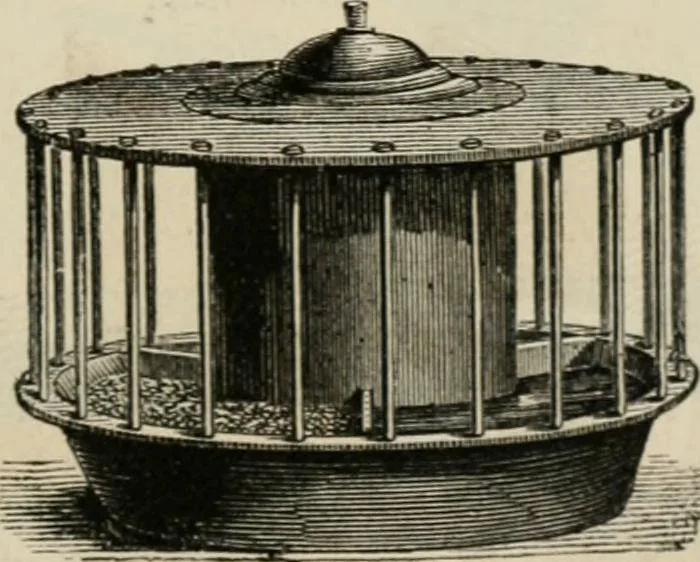 An illustration from Catalogue of improved and patented stable fittings and fixtures, brass, bronzed and nickel plated; poultry yard appliances, dog kennels, door and window guards, &c., &c., 1886, leaf 130