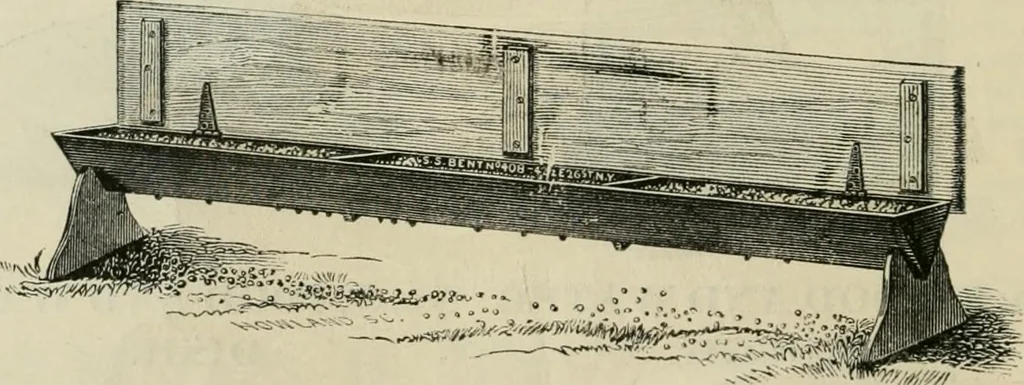 An illustration from Catalogue of improved and patented stable fittings and fixtures, brass, bronzed and nickel plated; poultry yard appliances, dog kennels, door and window guards, &c., &c., 1886, leaf 131