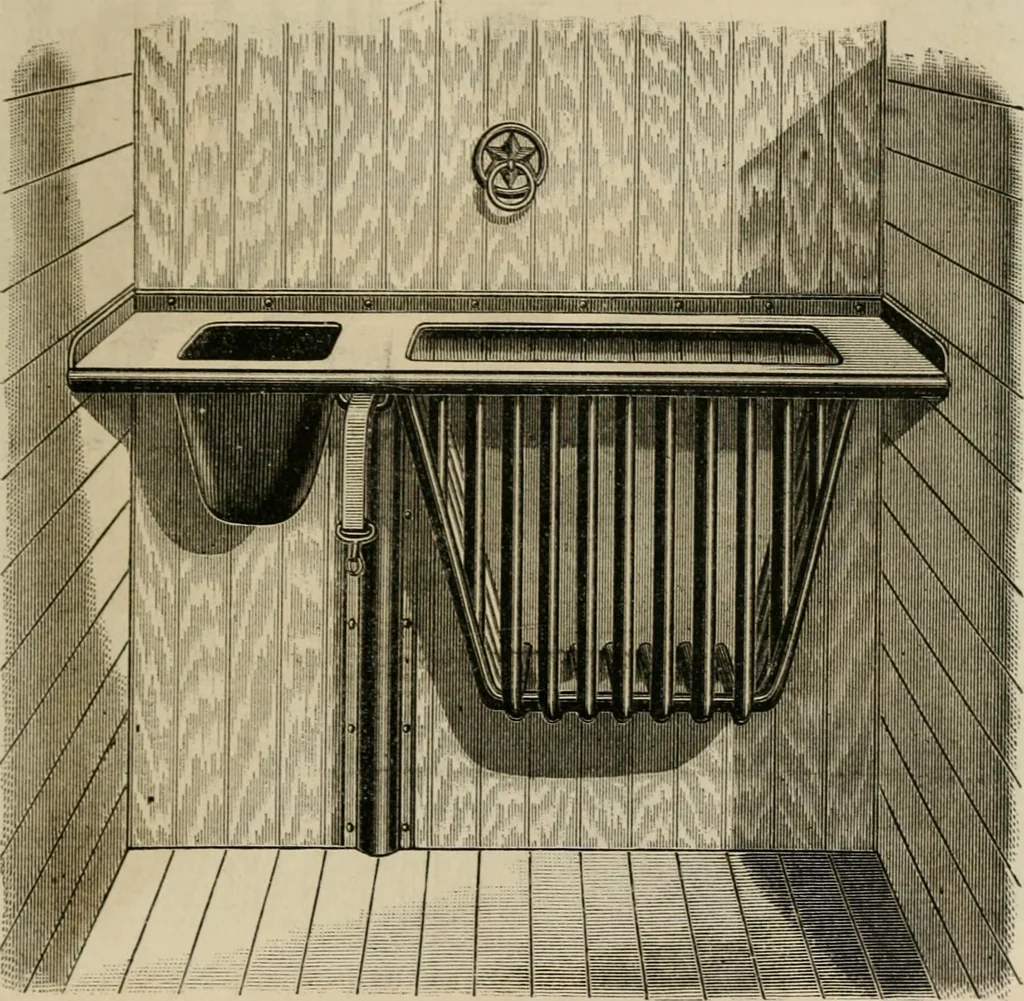 An illustration from Catalogue of improved and patented stable fittings and fixtures, brass, bronzed and nickel plated; poultry yard appliances, dog kennels, door and window guards, &c., &c., 1886, leaf 24