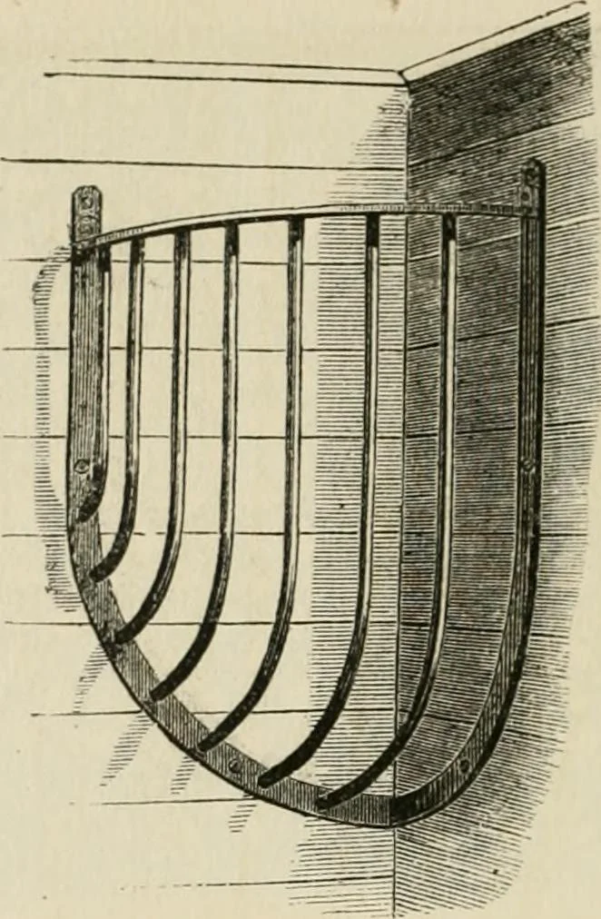 An illustration from Catalogue of improved and patented stable fittings and fixtures, brass, bronzed and nickel plated; poultry yard appliances, dog kennels, door and window guards, &c., &c., 1886, leaf 59