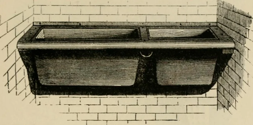 An illustration from Catalogue of improved and patented stable fittings and fixtures, brass, bronzed and nickel plated; poultry yard appliances, dog kennels, door and window guards, &c., &c., 1886, leaf 6