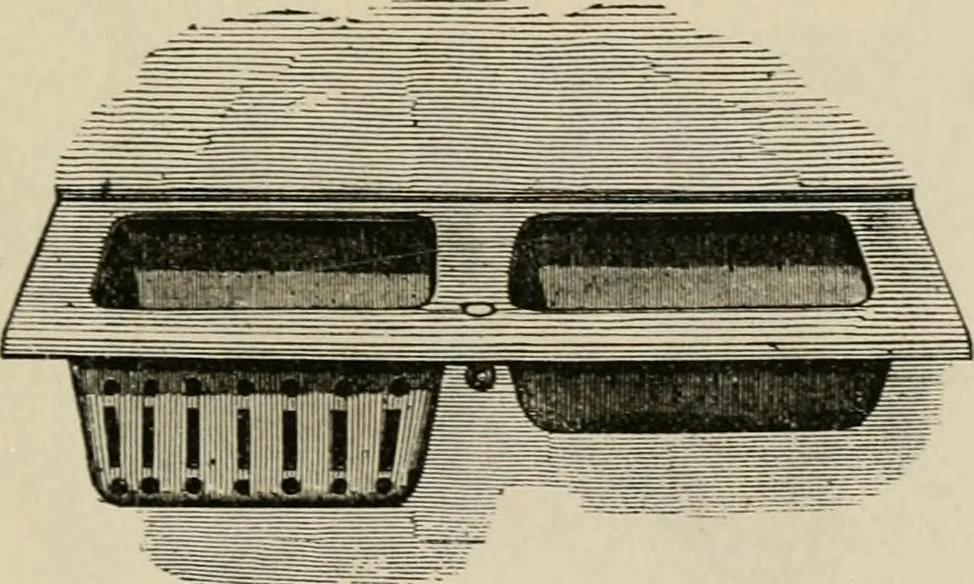 An illustration from Catalogue of improved and patented stable fittings and fixtures, brass, bronzed and nickel plated; poultry yard appliances, dog kennels, door and window guards, &c., &c., 1886, leaf 6