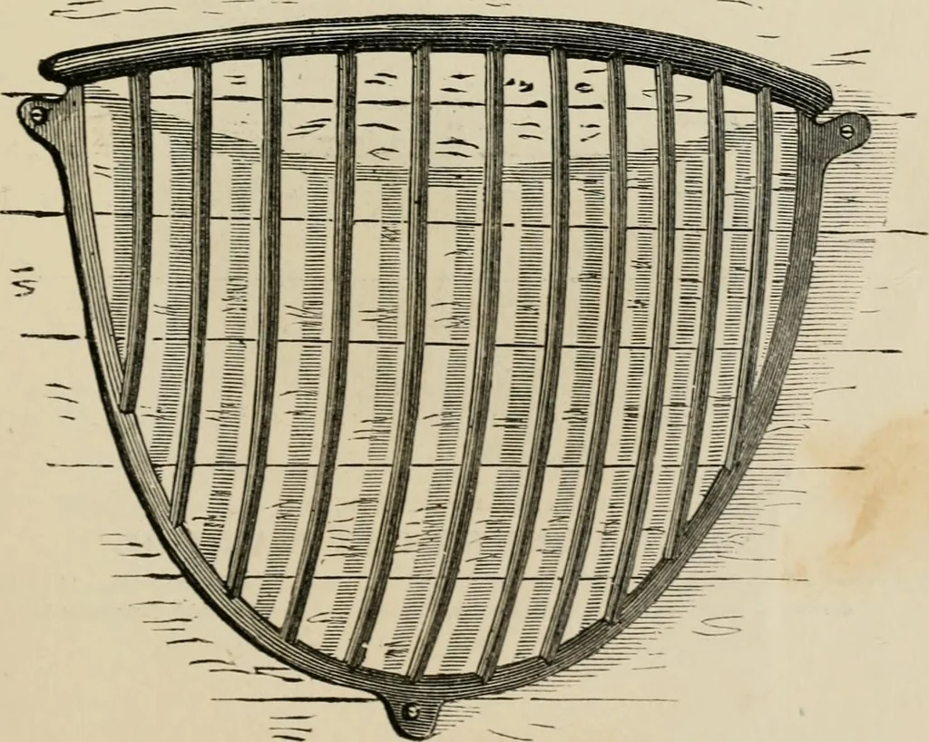 An illustration from Catalogue of improved and patented stable fittings and fixtures, brass, bronzed and nickel plated; poultry yard appliances, dog kennels, door and window guards, &c., &c., 1886, leaf 66