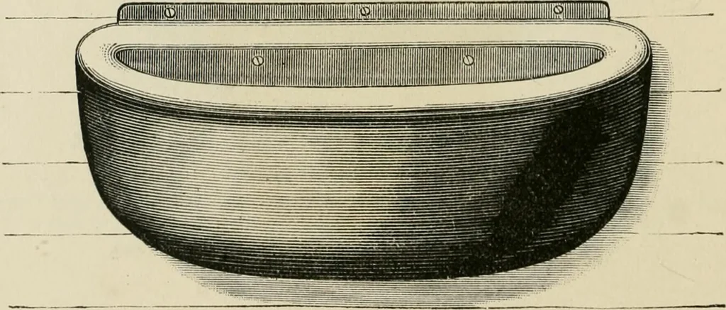 An illustration from Catalogue of improved and patented stable fittings and fixtures, brass, bronzed and nickel plated; poultry yard appliances, dog kennels, door and window guards, &c., &c., 1886, leaf 69