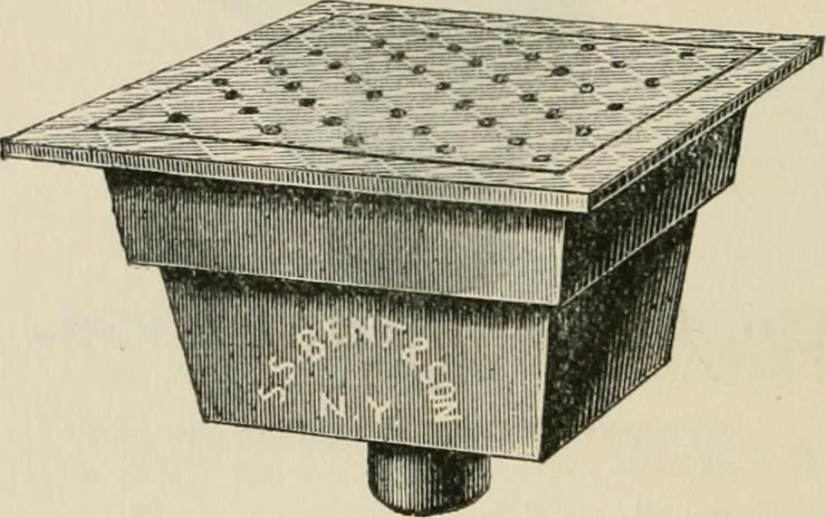 An illustration from Catalogue of improved and patented stable fittings and fixtures, brass, bronzed and nickel plated; poultry yard appliances, dog kennels, door and window guards, &c., &c., 1886, leaf 79