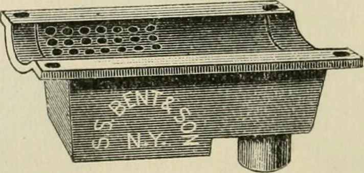 An illustration from Catalogue of improved and patented stable fittings and fixtures, brass, bronzed and nickel plated; poultry yard appliances, dog kennels, door and window guards, &c., &c., 1886, leaf 79