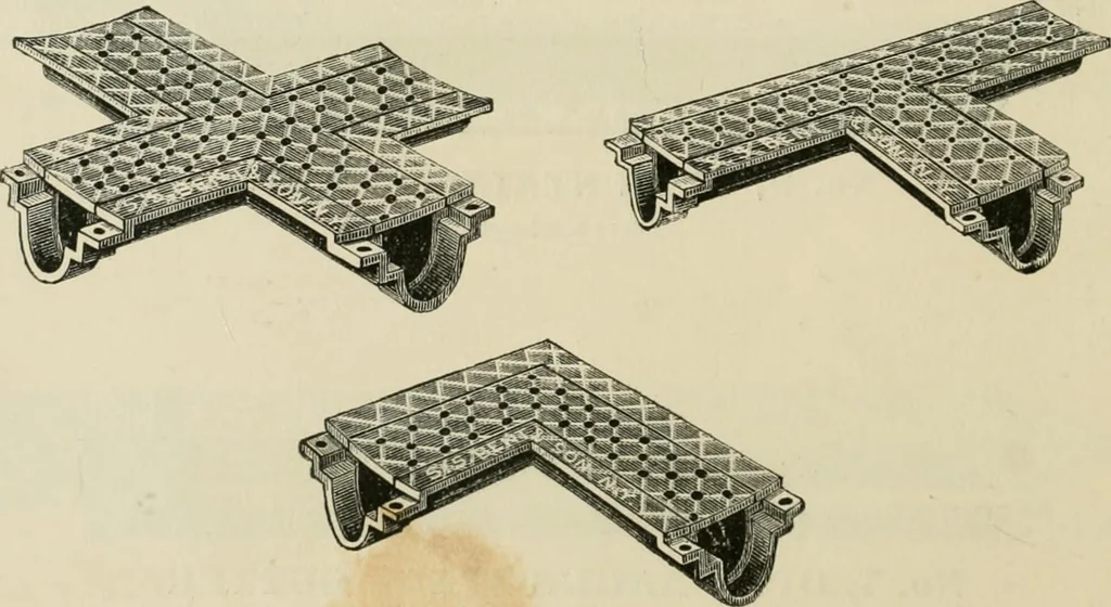 An illustration from Catalogue of improved and patented stable fittings and fixtures, brass, bronzed and nickel plated; poultry yard appliances, dog kennels, door and window guards, &c., &c., 1886, leaf 83