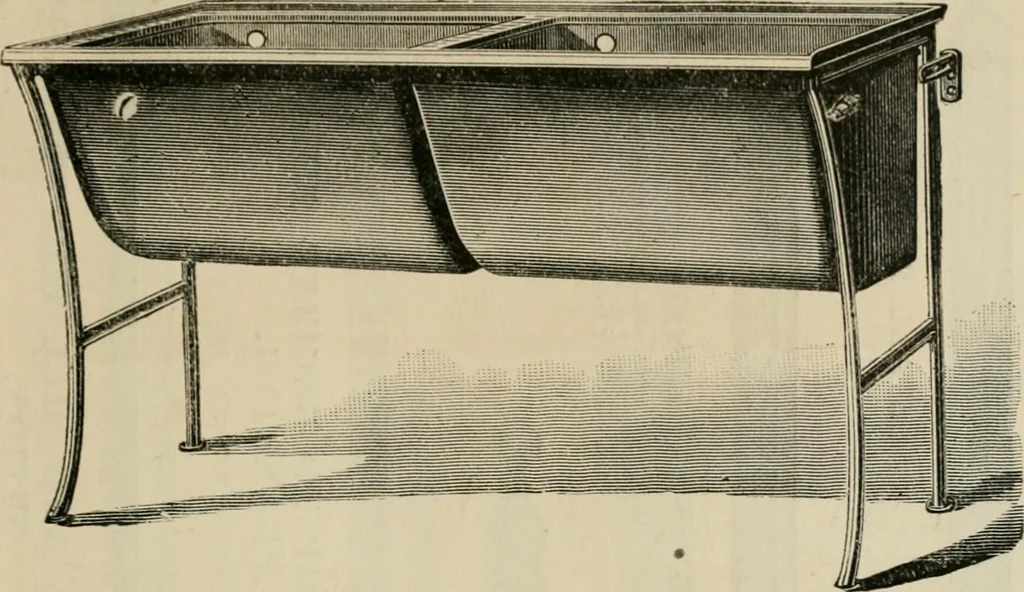 An illustration from Catalogue of improved and patented stable fittings and fixtures, brass, bronzed and nickel plated; poultry yard appliances, dog kennels, door and window guards, &c., &c., 1886, leaf 84