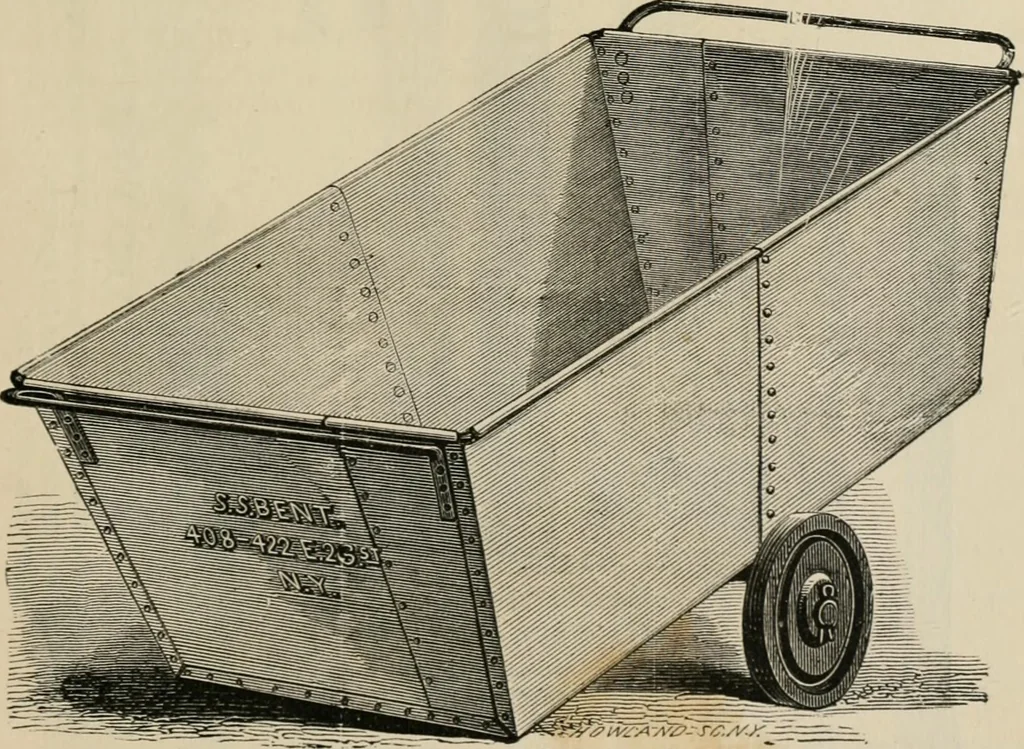 An illustration from Catalogue of improved and patented stable fittings and fixtures, brass, bronzed and nickel plated; poultry yard appliances, dog kennels, door and window guards, &c., &c., 1886, leaf 84