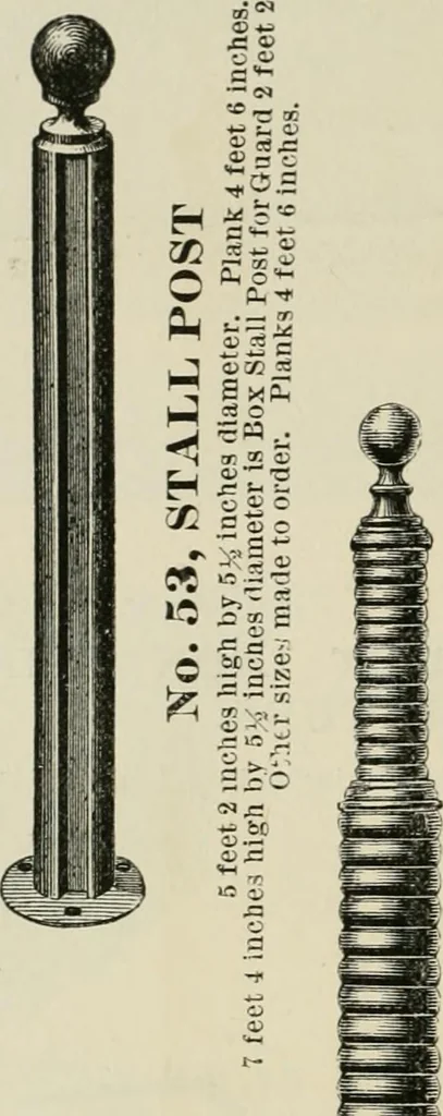 An illustration from Catalogue of improved and patented stable fittings and fixtures, brass, bronzed and nickel plated; poultry yard appliances, dog kennels, door and window guards, &c., &c., 1886, leaf 85