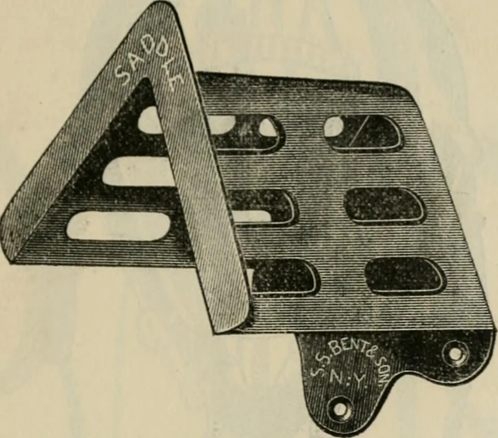 An illustration from Catalogue of improved and patented stable fittings and fixtures, brass, bronzed and nickel plated; poultry yard appliances, dog kennels, door and window guards, &c., &c., 1886, leaf 90