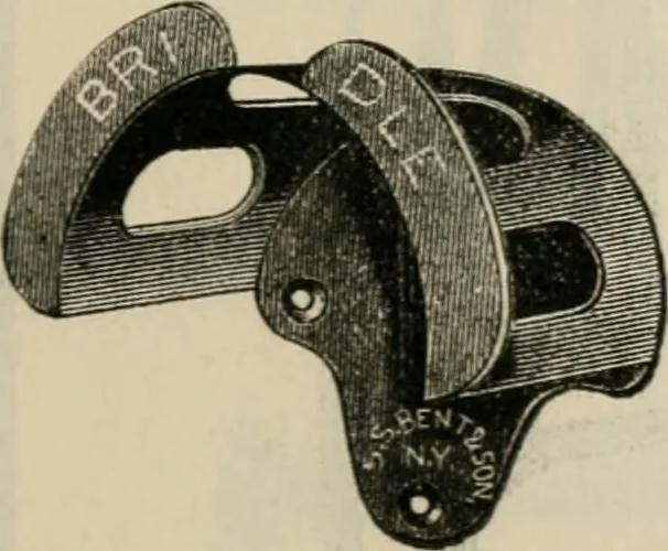 An illustration from Catalogue of improved and patented stable fittings and fixtures, brass, bronzed and nickel plated; poultry yard appliances, dog kennels, door and window guards, &c., &c., 1886, leaf 90