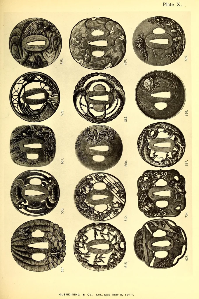 An illustration from Catalogue of a Japanese collection : the property of J.C. Hawkshaw, esq., M.A., of Hollycombe, Liphook, 1911, leaf 119