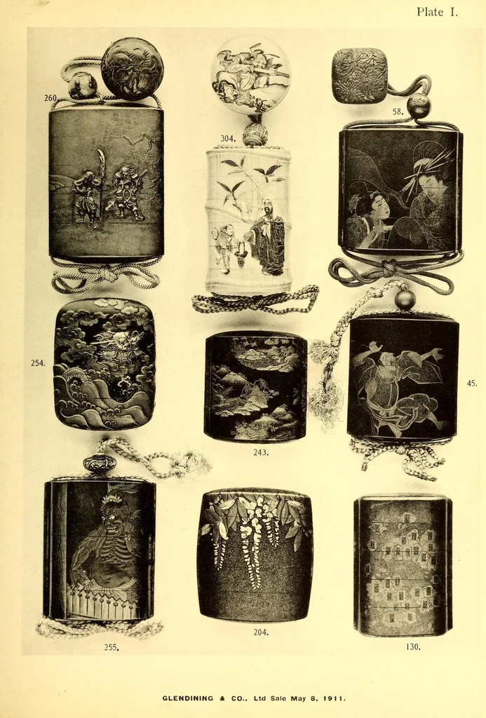 An illustration from Catalogue of a Japanese collection : the property of J.C. Hawkshaw, esq., M.A., of Hollycombe, Liphook, 1911, leaf 37