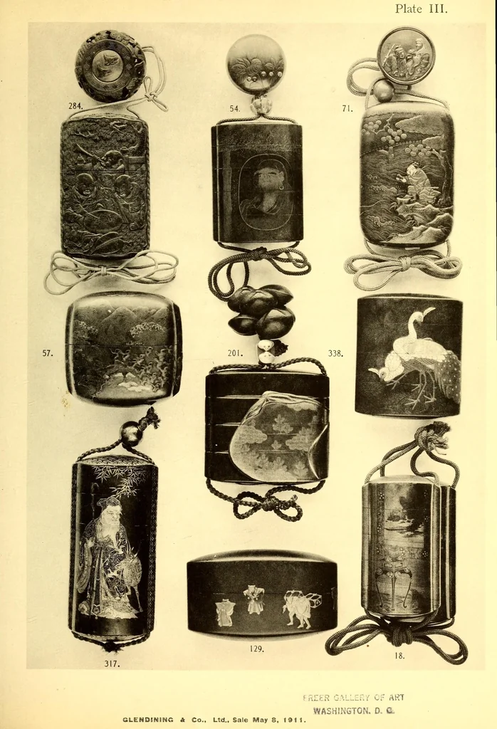 An illustration from Catalogue of a Japanese collection : the property of J.C. Hawkshaw, esq., M.A., of Hollycombe, Liphook, 1911, leaf 49