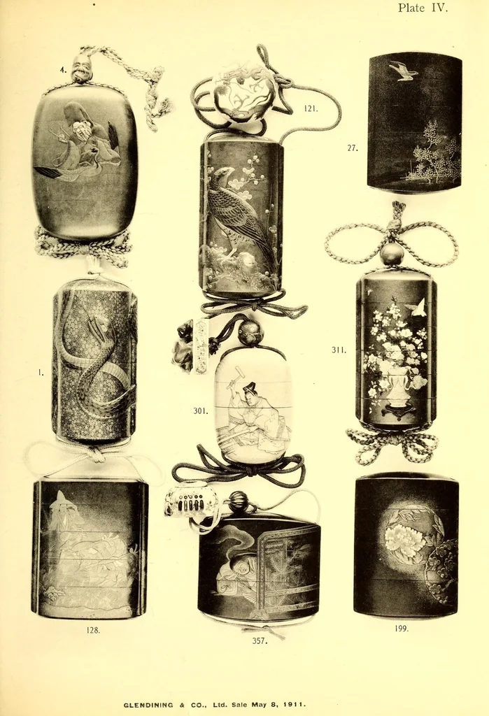 An illustration from Catalogue of a Japanese collection : the property of J.C. Hawkshaw, esq., M.A., of Hollycombe, Liphook, 1911, leaf 51