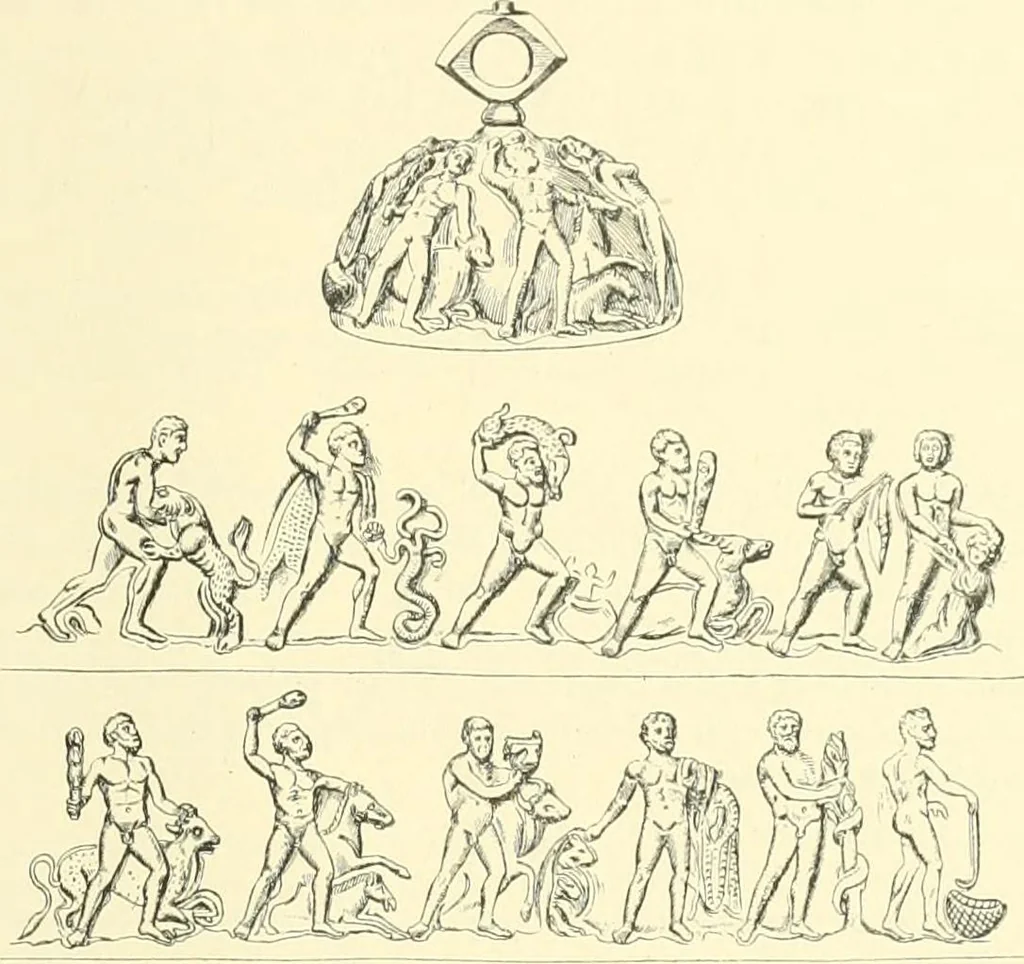 An illustration from Catalogue of the jewellery, Greek, Etruscan, and Roman, in the departments of antiquities, British Museum, 1911, leaf 426