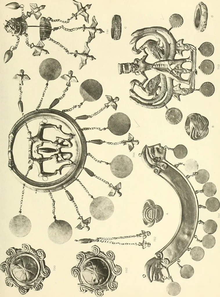 An illustration from Catalogue of the jewellery, Greek, Etruscan, and Roman, in the departments of antiquities, British Museum, 1911, leaf 480