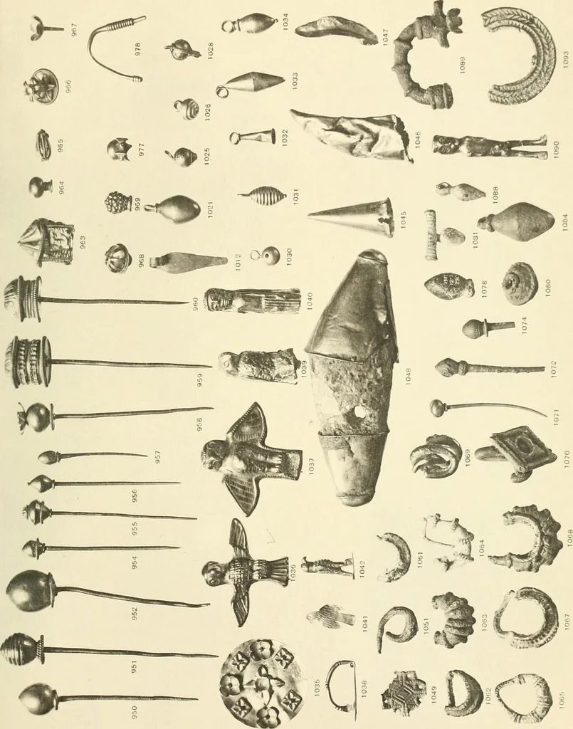 An illustration from Catalogue of the jewellery, Greek, Etruscan, and Roman, in the departments of antiquities, British Museum, 1911, leaf 486