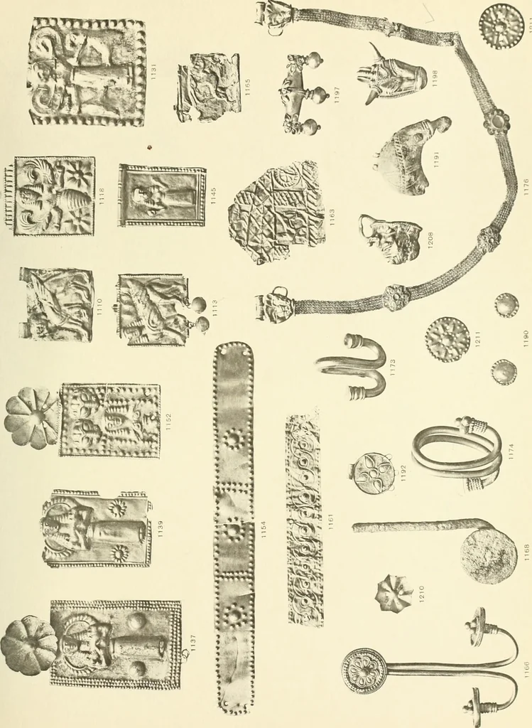 An illustration from Catalogue of the jewellery, Greek, Etruscan, and Roman, in the departments of antiquities, British Museum, 1911, leaf 490