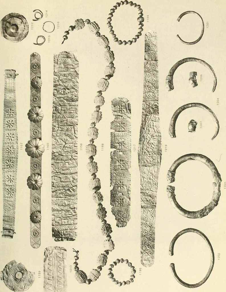 An illustration from Catalogue of the jewellery, Greek, Etruscan, and Roman, in the departments of antiquities, British Museum, 1911, leaf 492