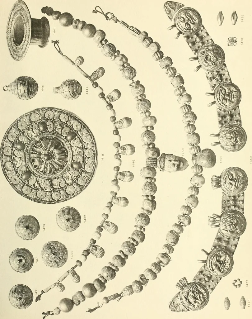 An illustration from Catalogue of the jewellery, Greek, Etruscan, and Roman, in the departments of antiquities, British Museum, 1911, leaf 508