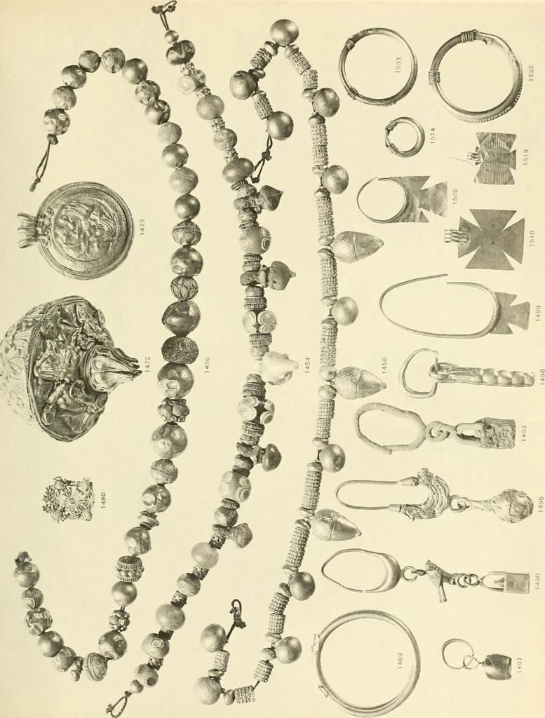 An illustration from Catalogue of the jewellery, Greek, Etruscan, and Roman, in the departments of antiquities, British Museum, 1911, leaf 512