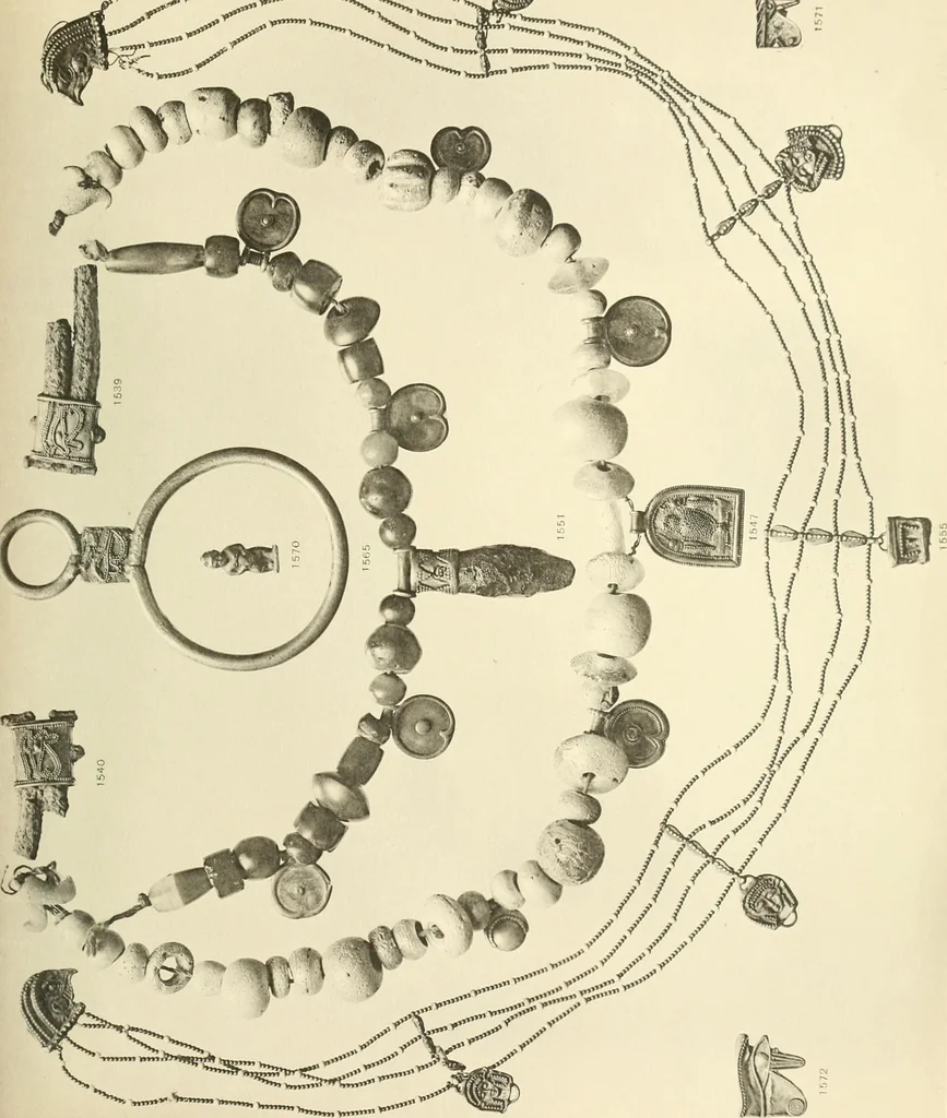 An illustration from Catalogue of the jewellery, Greek, Etruscan, and Roman, in the departments of antiquities, British Museum, 1911, leaf 516