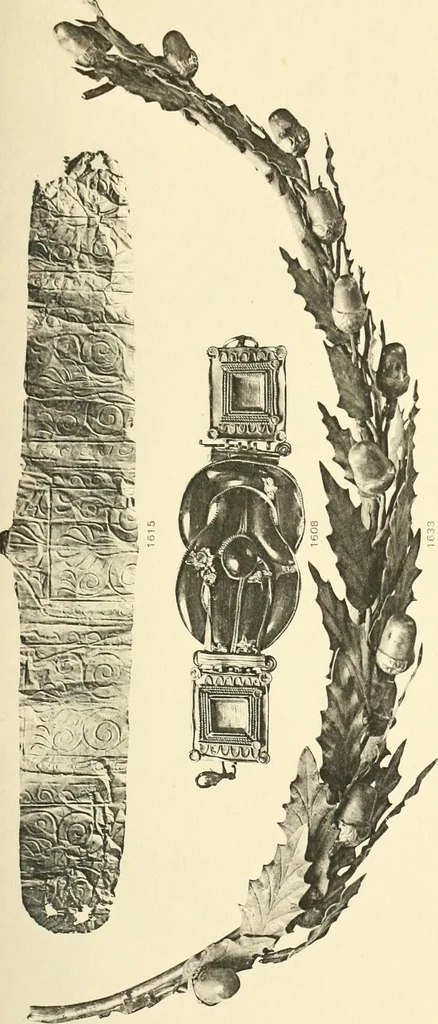 An illustration from Catalogue of the jewellery, Greek, Etruscan, and Roman, in the departments of antiquities, British Museum, 1911, leaf 520