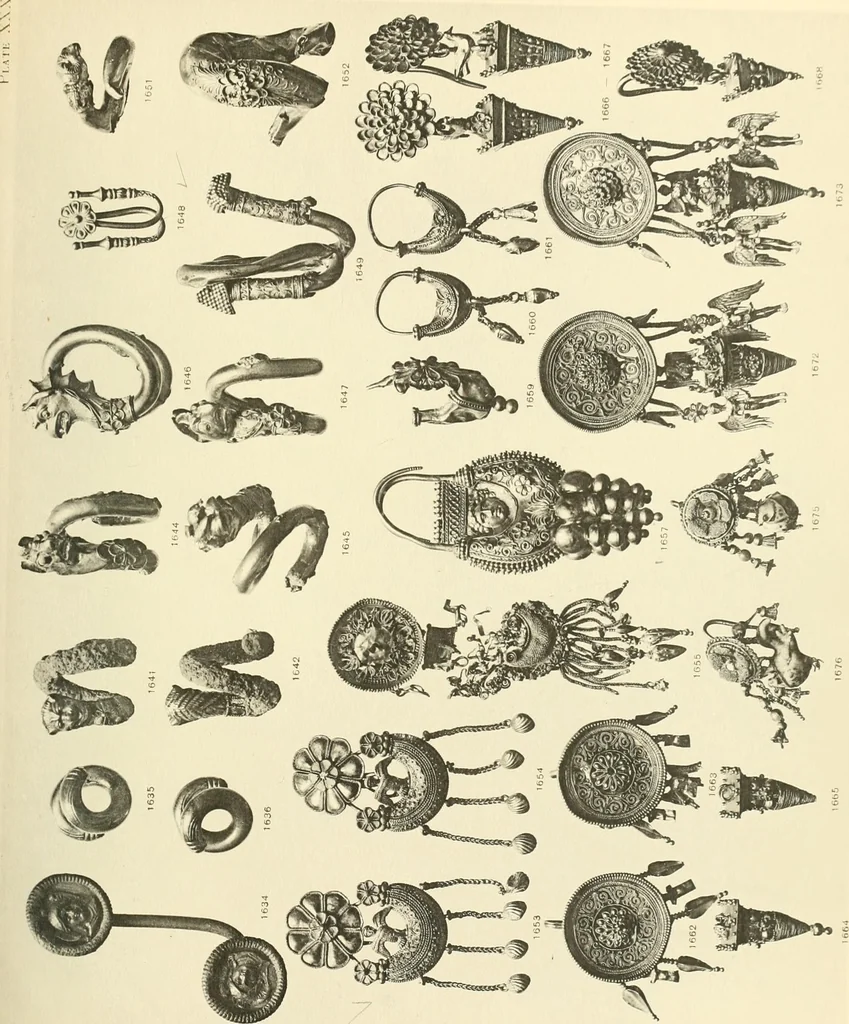 An illustration from Catalogue of the jewellery, Greek, Etruscan, and Roman, in the departments of antiquities, British Museum, 1911, leaf 526
