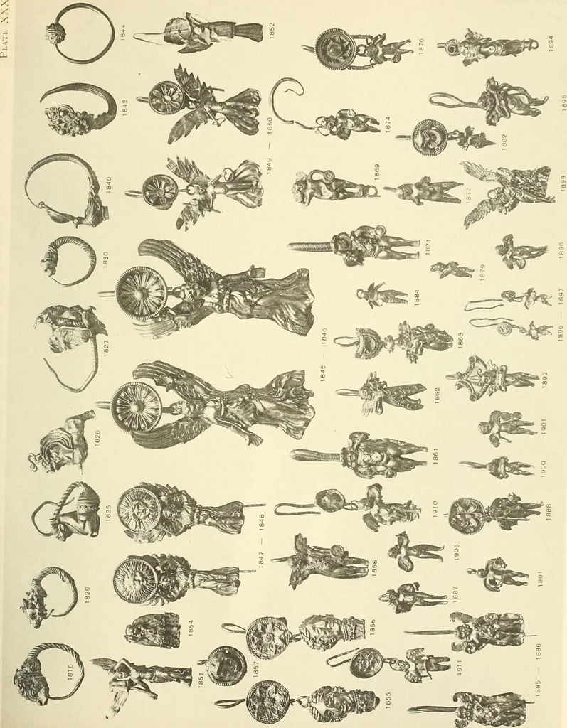 An illustration from Catalogue of the jewellery, Greek, Etruscan, and Roman, in the departments of antiquities, British Museum, 1911, leaf 530