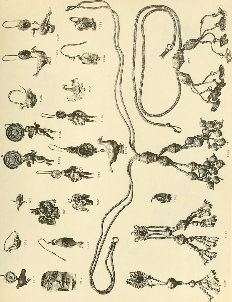 An illustration from Catalogue of the jewellery, Greek, Etruscan, and Roman, in the departments of antiquities, British Museum, 1911, leaf 532