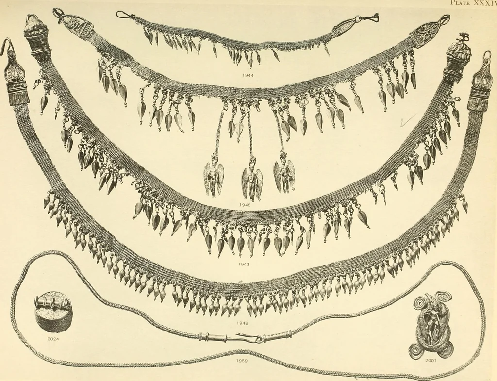 An illustration from Catalogue of the jewellery, Greek, Etruscan, and Roman, in the departments of antiquities, British Museum, 1911, leaf 534