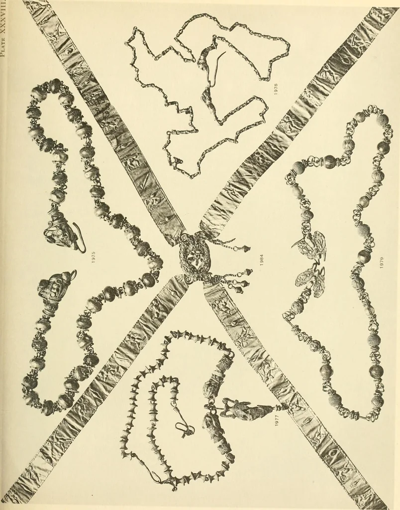 An illustration from Catalogue of the jewellery, Greek, Etruscan, and Roman, in the departments of antiquities, British Museum, 1911, leaf 542